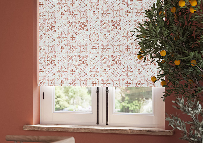 Moroccan Tiles, Terracotta - Twist&Fit Roller Blind - Image 5